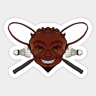 Badminton Devil (no caption) Sticker